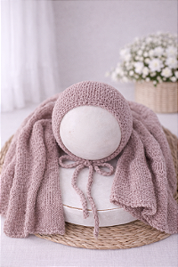 Conjunto Wrap e Touca Sweet Rose