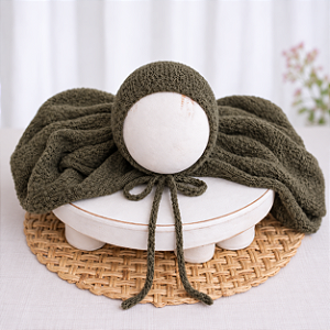 Conjunto Wrap e Touca Sweet Militar