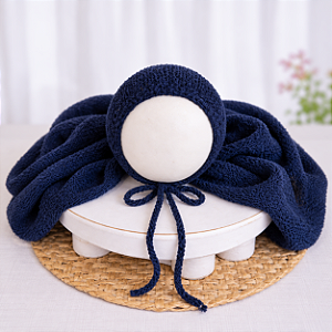 Conjunto Wrap e Touca Sweet Marinho