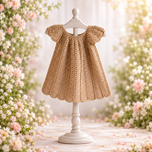 Vestido Crochê Angel Avelã