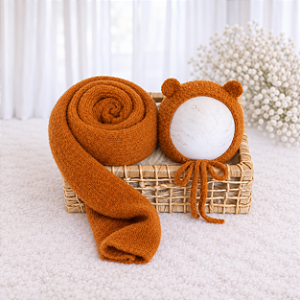 Conjunto Wrap e Touca Ursinho Comfy Curry