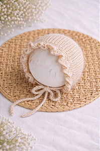 Touca Eloá Babadinho Bege