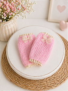 Polainas com rendinhas Rosa bebê