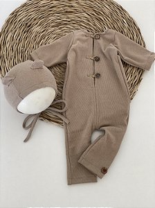 Conjunto Macacão Newborn Soft Cappuccino