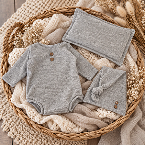 Kit Travesseiro body e touca Soneca Newborn