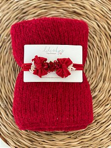 Conjunto wrap com Headband Vermelho