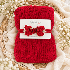 Conjunto wrap com Headband Vermelho