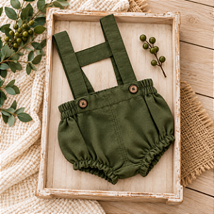 Blommer Linho Verde Musgo com Alça Removível