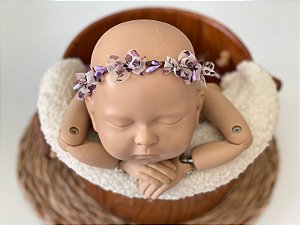 Coroa Lacinhos Floral Lilás
