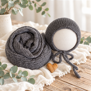 Conjunto Wrap Mohair Grafiato