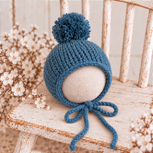 Touca Pompom Candy Azul Oceano