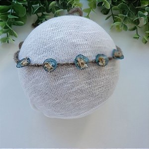 Headband Organic Azul Turquesa