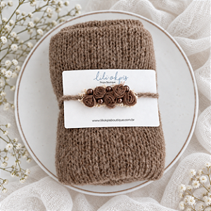Conjunto Wrap Mohair com Headband Canoas