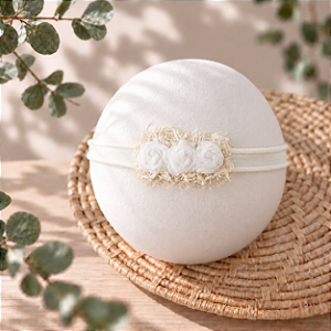 Headband Florzinhas Branca
