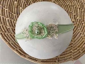 Headband Flor Verde