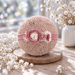 Headband Heloisa Rosa Envelhecida