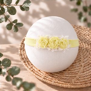 Headband Florzinhas Amarela