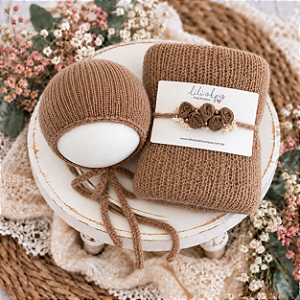 Kit Wrap Mohair Amêndoas