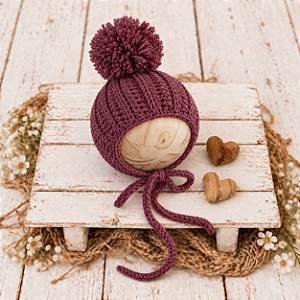 Touca Pompom Avelã Rosewood