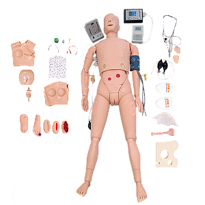 Manequim Bissexual, Simulador para Treino Enfermagem, Ausculta, ACLS, DEA e ECG - TGD-4025-XS