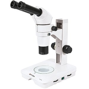 Estereomicroscópio binocular com objetiva zoom 0.8X a 8X, iluminação transmitida e refletida LED 2W - TNE-100B