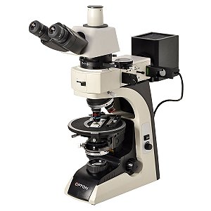 Microscópio Petrográfico Trinocular com Aumento 40 até 600x, Objetiva Plana Cromática de polarização Infinita, Iluminação Transmitida e Refletida - TNP-91-NT-INF