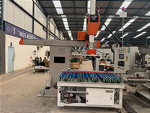 Carregadora de vidros automática p/ Lapidadora Bilateral com Ventosa – 4 Eixos