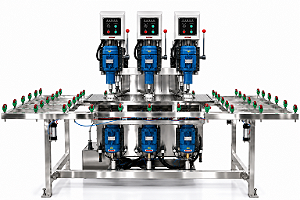 Furadeira 3 Posições com duplo cabeçotes semi automática c/ opcional de 100% automática