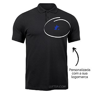 Camisa Polo Preta Personalizada