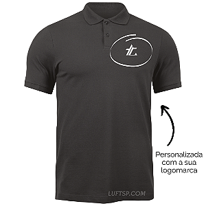 Camisa Polo Cinza Personalizada