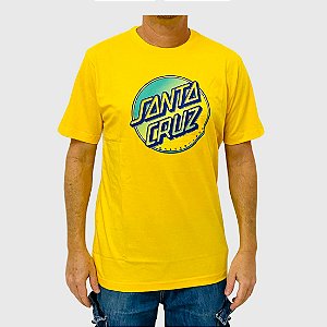 Camiseta Santa Cruz Contra Dot Amarelo