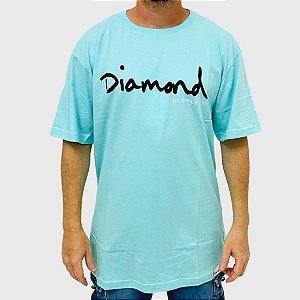 Camiseta Diamond Og Script Azul