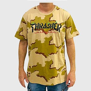 Camiseta Thrasher Especial Calligraphy Marrom