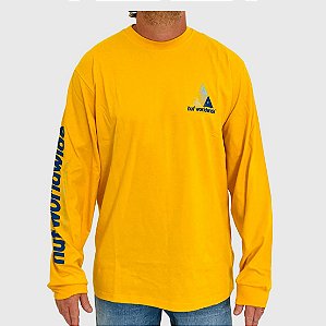 Camiseta HUF Silk Manga Longa Prism Loogo Sportif Amarelo