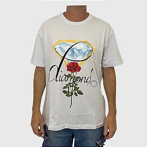 Camiseta Diamond Rose Chain Branco