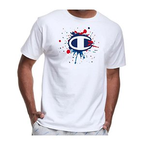Camiseta Champion Ath Graphic Full C Splash Ink Branco