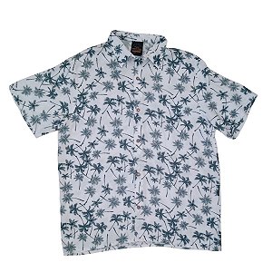 Camisa de Botão Radical Wave Palmeira Branco