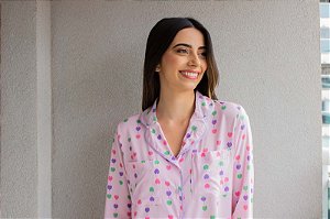 Pijama Chemise Sedinha Três Corações