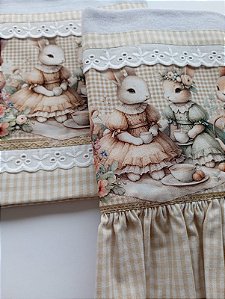 Kit Pano de Prato Tema Páscoa - Modelo 1