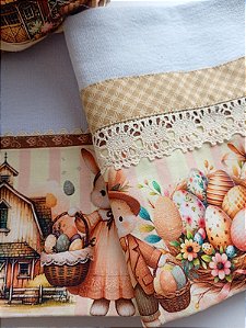 Kit Pano de Prato Tema Páscoa - Modelo 11