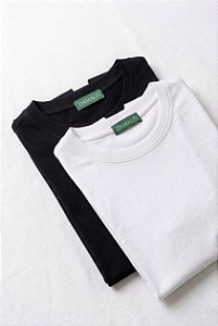 Blusa Feminina Básica Manga Mais Comprida Algodão