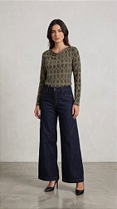 Blusa Feminina Estampada Manga Longa Liganete