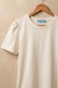 Blusa Feminina Manga Levemente Franzida Algodão