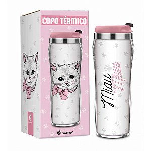 COPO INOX GATINHA MIAU BRASFOOT