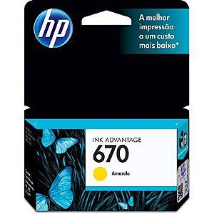 CARTUCHO HP 670 AMARELO ORIGINAL CZ116AB