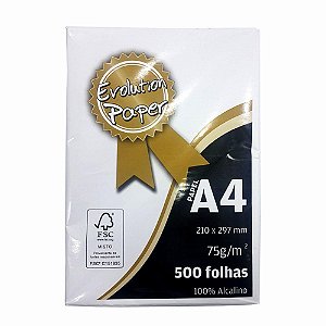 PAPEL SULFITE A4 75G EVOLUTION PAPER CAIXA C/10 RESMA