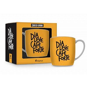 CANECA PORCELANA DIA LEVE CAFE FORTE 360ML BRASFOOT