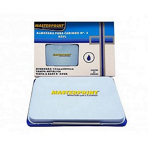 ALMOFADA PARA CARIMBO AZUL N.3 MASTERPRINT MP772