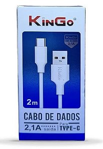 CABO USB TIPO C 2,0M BRANCO KINGO