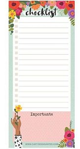 BLOCO NOTE PAD MAGNETICO FLORIR NP 87 CARTOES GIGANTES